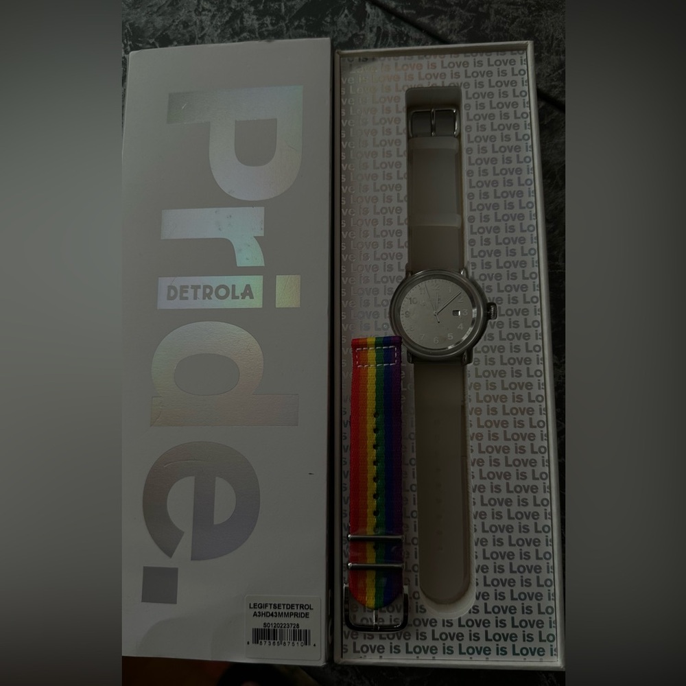 Shinola Detrola PRIDE nylon watch band. 22mm